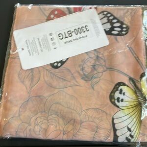Butterfly peach scarf. New